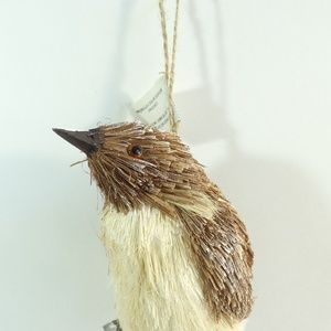 Christmas Ornament Penguin  Bristle Brush Holiday